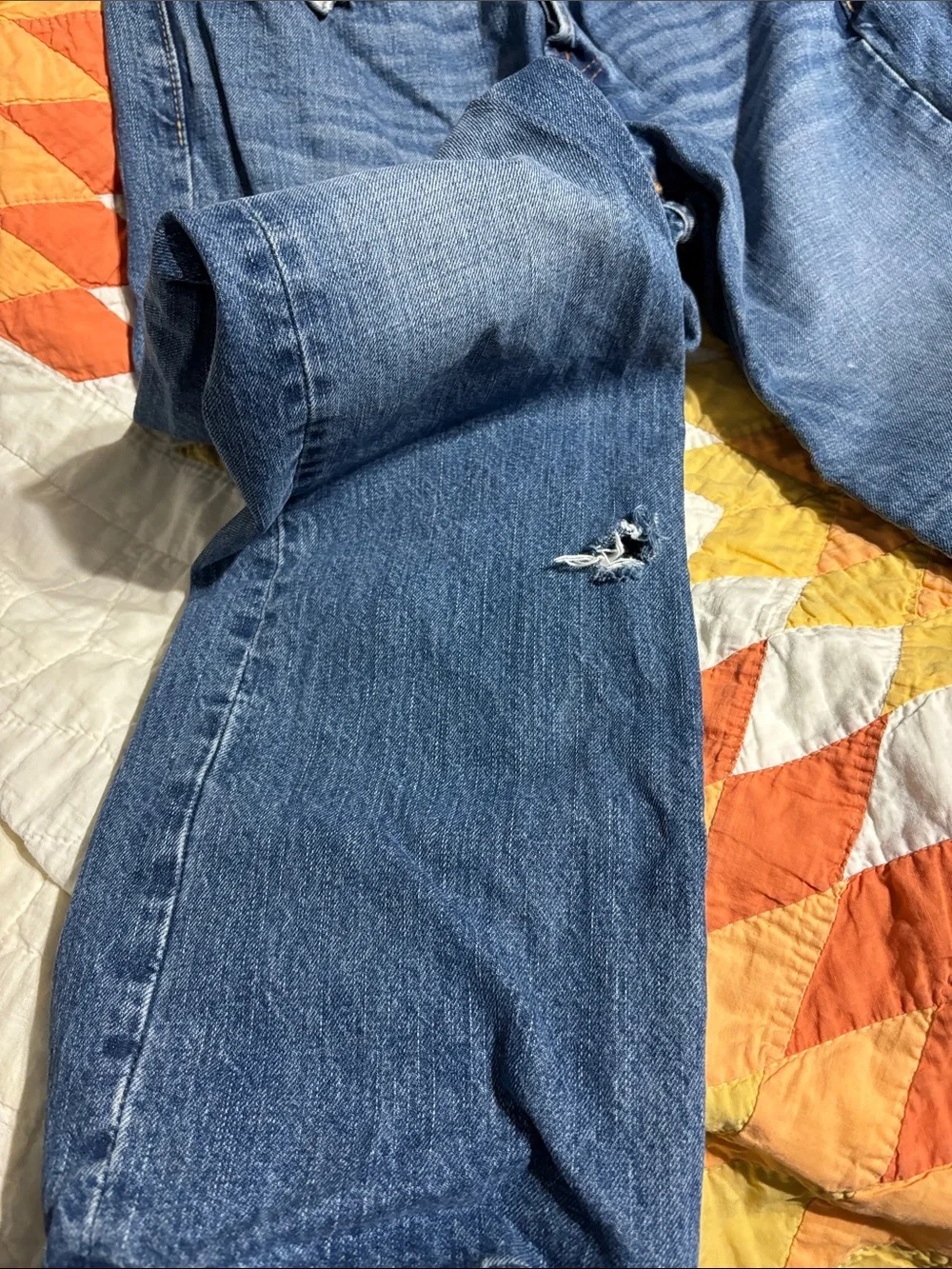 Abercrombie & Fitch Two-Tone Blue Denim Jeans